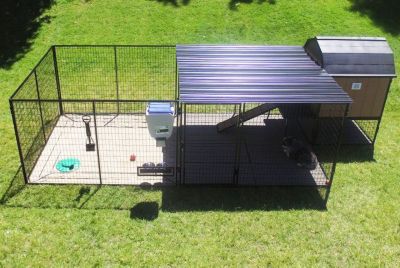 Image showing 1 th Cove Products Kennel Barn with 8 ft. x 8 ft. x 5 ft. Tall Run & Metal Cover (Basic)
