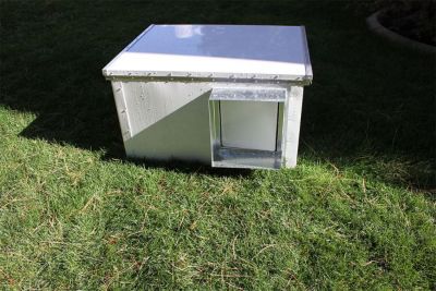 Image showing 3 th Cove Products The Cube Aluminum Insulated Dog House 26 in. Tall