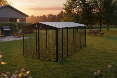 Image showing  8 ft. x 16 ft. CYB Dog Kennel (Powder-Coated)