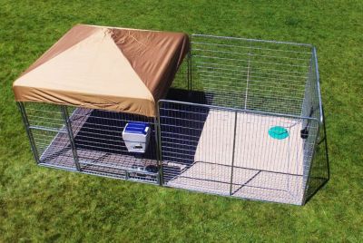 Cove Products 8 ft. X 10 ft. Ultimate Dog Kennel Pro (Galvanized)