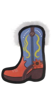 MuttNation Fueled by Miranda Lambert Cowboy Boots Plush Dog Toy, Assorted