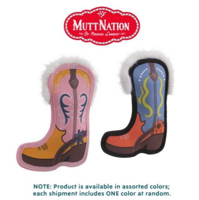 Image showing  Cowboy Boots Plush Dog Toy, Assorted