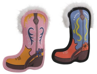 Image showing  Cowboy Boots Plush Dog Toy, Assorted