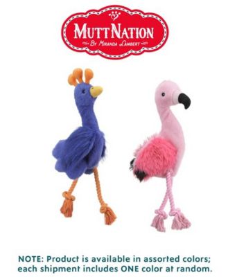 Image showing  Luxury Material Neon Bird Plush Dog Toy, Assorted
