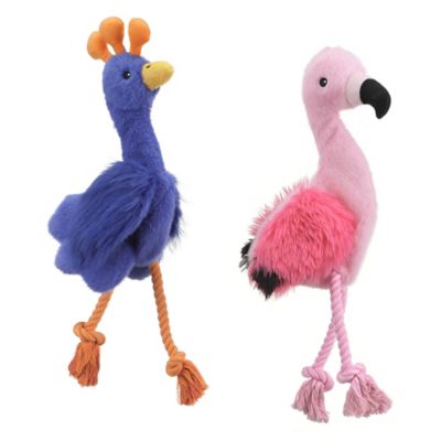 Image showing  Luxury Material Neon Bird Plush Dog Toy, Assorted