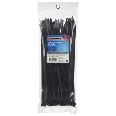 Image showing  11 in. Heavy-Duty Cable Ties, 75 lb., Black, 100 pk.