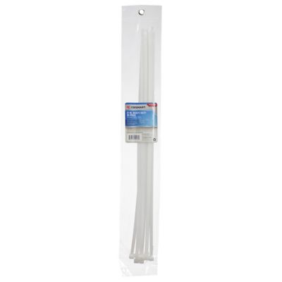 Image showing  21 in. Heavy-Duty Cable Ties, 120 lb., Natural, 10 pk.