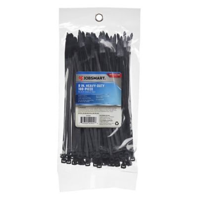 Image showing  8 in. Heavy-Duty Cable Ties, 75 lb., Black, 100 pk.