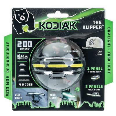 Kodiak Klipper Rechargeable 200 Lumen Cap Light