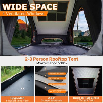 Image showing  Wildnest 3-in-1 Innovator Rooftop Tent Hardshell with USB Outlet, Luggage Racks, Skyview Window, Regular&TPU Rain Flies