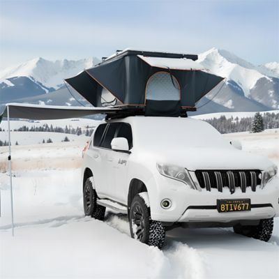 Image showing  Wildnest Pioneer HD Rooftop Tent Hard Shell with USB Outlet, Winter Thermal Liner, Summer Side Awning & Luggage Racks
