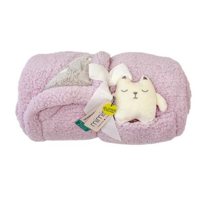 Image showing  Cozy Reversible - GITD Kittens Blanket with Plush Toy Pocket
