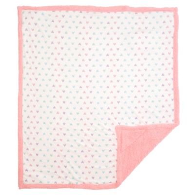 Image showing  Cozy Reversible- GITD Hearts Blanket with Plush Toy Pocket