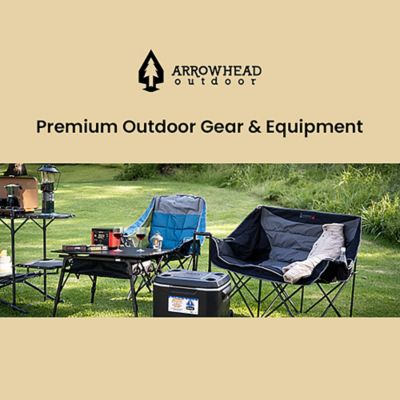 Image showing 8 th Arrowhead Outdoor Portable Oversized Folding Camp Chair with 2 Cup-Holders, Side Mesh Pockets, and Carry Bag