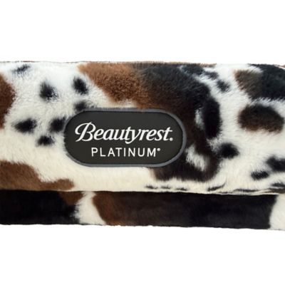 Image showing  Platinum Faux Fur Cowhide Print Cuddler Pet Bed, 36 in. x 23 in.