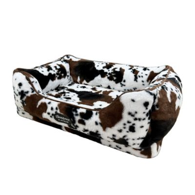 Image showing  Platinum Faux Fur Cowhide Print Cuddler Pet Bed, 36 in. x 23 in.