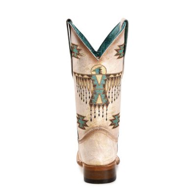 Image showing 3 th Corral Women's Floral Embroidery Square Toe Cowgirl Boots