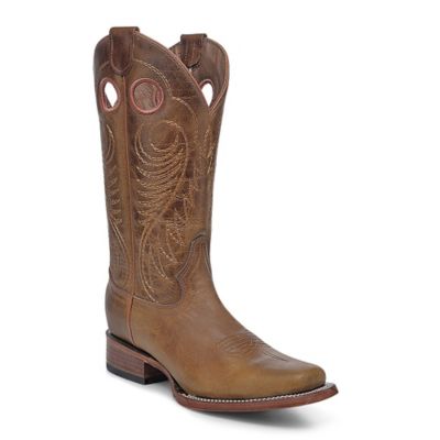 Corral Women's Cutout and Embroidery Square Toe Cowgirl Boots