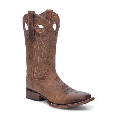 Corral Men's Cutout and Embroidery Wide Square Toe Cowboy Boots
