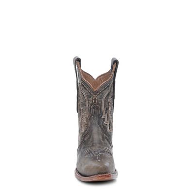 Image showing  Women's Embroidery Ankle Snip Toe Cowgirl Boots