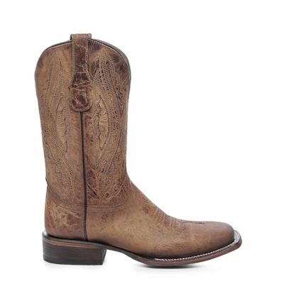 Image showing 1 th Corral Men's Embroidery Wide Square Toe Cowboy Boots