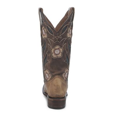 Image showing  Women's Cowgirl boot with Floral Embroidery and Inlay