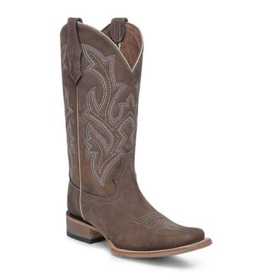 Image showing 0 th Corral Women's Embroidery Wide Square Toe Cowgirl Boots