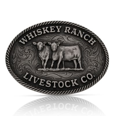 Montana Silversmiths Livestock Co. Whiskey Ranch Buckle