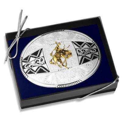 Image showing  Aztec Buckle with Ranch Bucking Horse