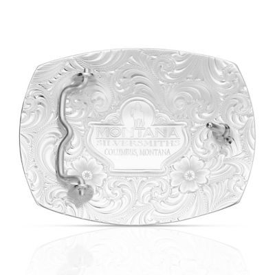 Image showing  Southwest Scroll Buckle with Buffalo Skull