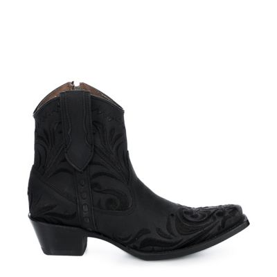 Image showing  Women's Embroidery Ankle Snip Toe Cowgirl Boots