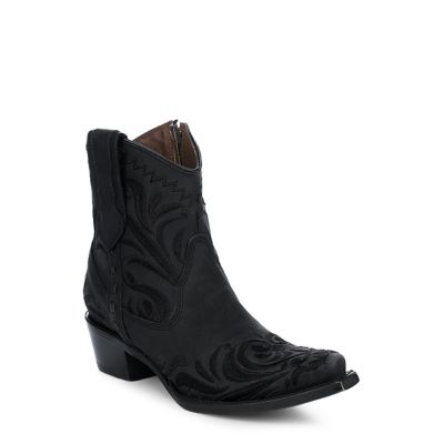 Circle G Women's Embroidery Ankle Snip Toe Cowgirl Boots