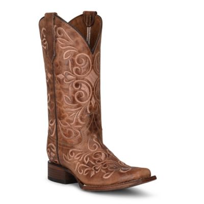 Image showing 0 th Circle G Women's Embroidery Square Toe Cowgirl Boots