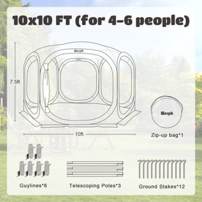 Image showing  Pop Up Screen Tent Canopy with Mosquito Net