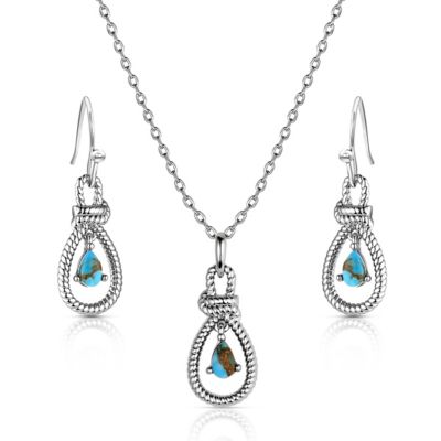 Montana Silversmiths Turquoise Tear Drop Jewelry Set