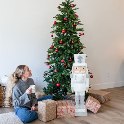 Image showing 8 th Sunnydaze Decor Sterling the Silver Nutcracker Statue