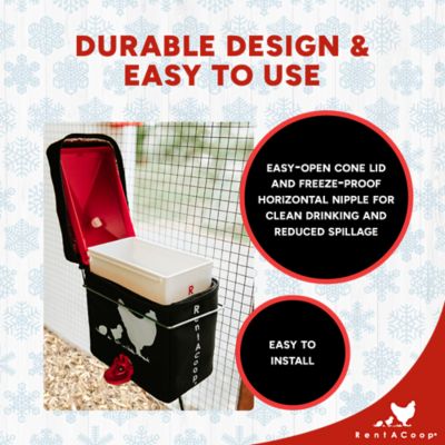 Image showing 6 th RentACoop 64 oz. Zero Chill Heated Poultry Drinker