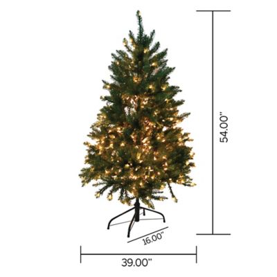 Image showing  4.5 ft. Hinged Tree with 300 Clear Lights