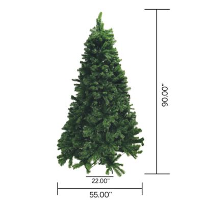 Image showing  7.5 ft. Hinged Noble Fir Tree with 550 Clear Lights