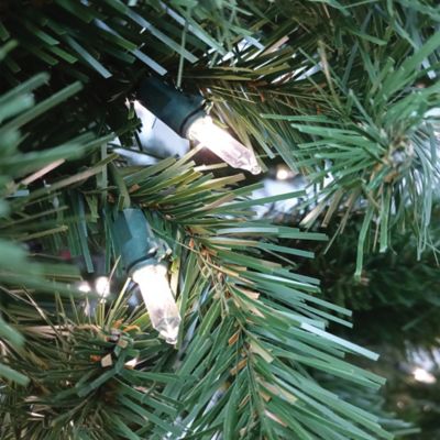 Image showing  7.5 ft. Hinged Noble Fir Tree with 550 Clear Lights