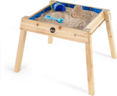 Image showing  Kids Wooden Sand and Water Table with Cover - Backyard Build & Splash Activity, Sturdy Sandbox Playset, Age 2+