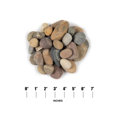 Image showing  Rivora Earth Mix Natural Quartzite Landscaping Rock Pebbles, 0.25-1.25 in., 55 Bags, 40 lbs/Bag