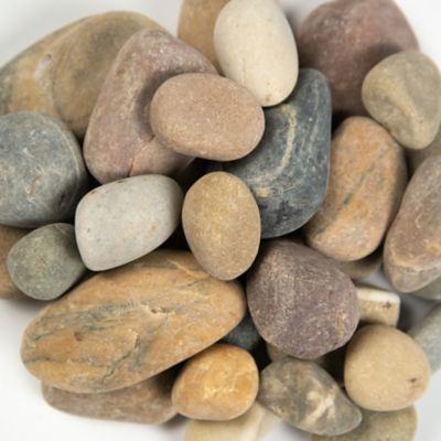 Image showing  Rivora Earth Mix Natural Quartzite Landscaping Rock Pebbles, 0.25-1.25 in., 55 Bags, 40 lbs/Bag