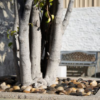 Image showing  Rivora Elemental Blend Polished Marble Landscaping Rock Pebbles, 1-2 in., 55 Bags, 40 lbs/Bag