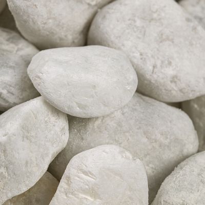 Image showing  Rivora Everest Blanca Natural Marble Landscaping Rock Pebbles, 1-2 in., 55 Bags, 40 lbs/Bag