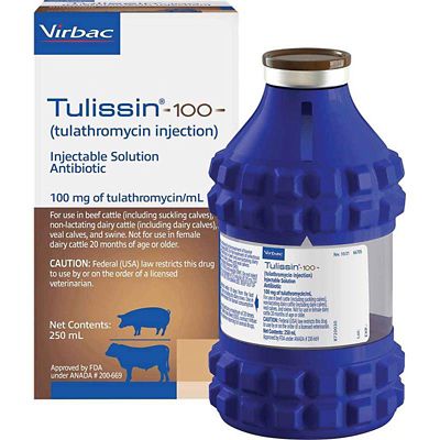 Virbac Tulissin 100 (tulathromycin injection) for Cattle and Swine