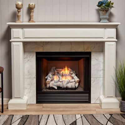 Image showing  Vent Free Dual Fuel Gas Log Set-18 in. Birch Wood, 30,000 BTU, Remote Control-Model# B18DR-UL3