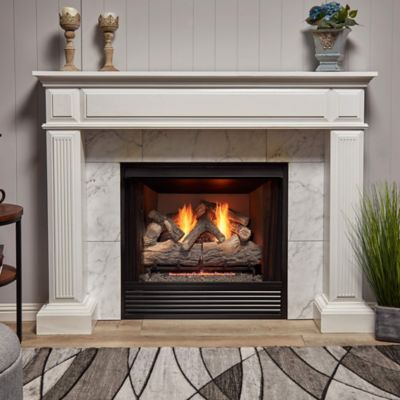 Image showing  Vent Free Dual Fuel Gas Log Set-24 in. Rustic Oak, 33,000 BTU, Remote Control-Model# B24DR-ES4