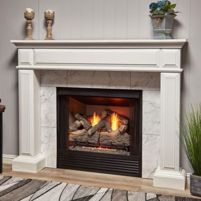 Image showing  Vent Free Dual Fuel Gas Log Set-24 in. Rustic Oak, 33,000 BTU, Remote Control-Model# B24DR-ES4