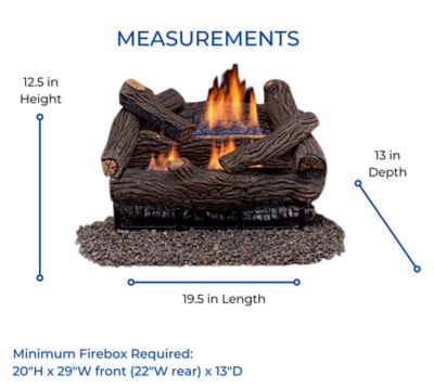 Image showing 5 th Duluth Forge DLS-L18R-2, Vent Free Gas Log Set, U-Burner Chassis: Propane, Remote Thermostat Control: 18 in. Stacked Red Oak